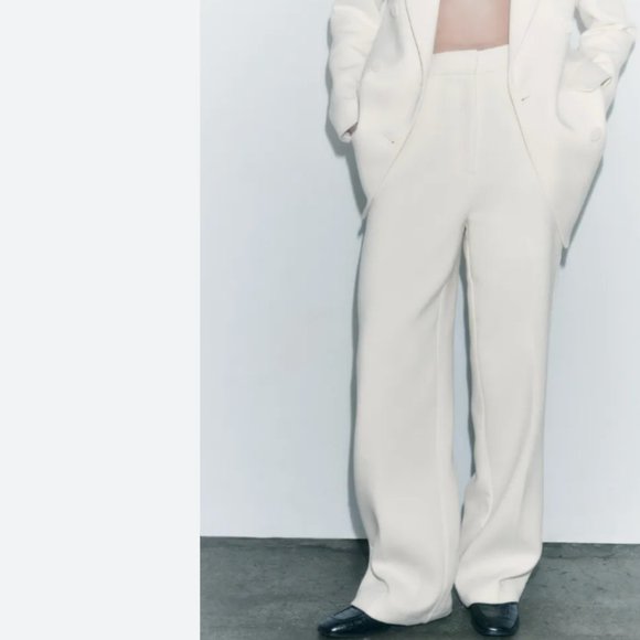 ZARA DOUBLE BREASTED LONG BLAZER COAT JACKET & TROUSERS - Picture 13 of 14